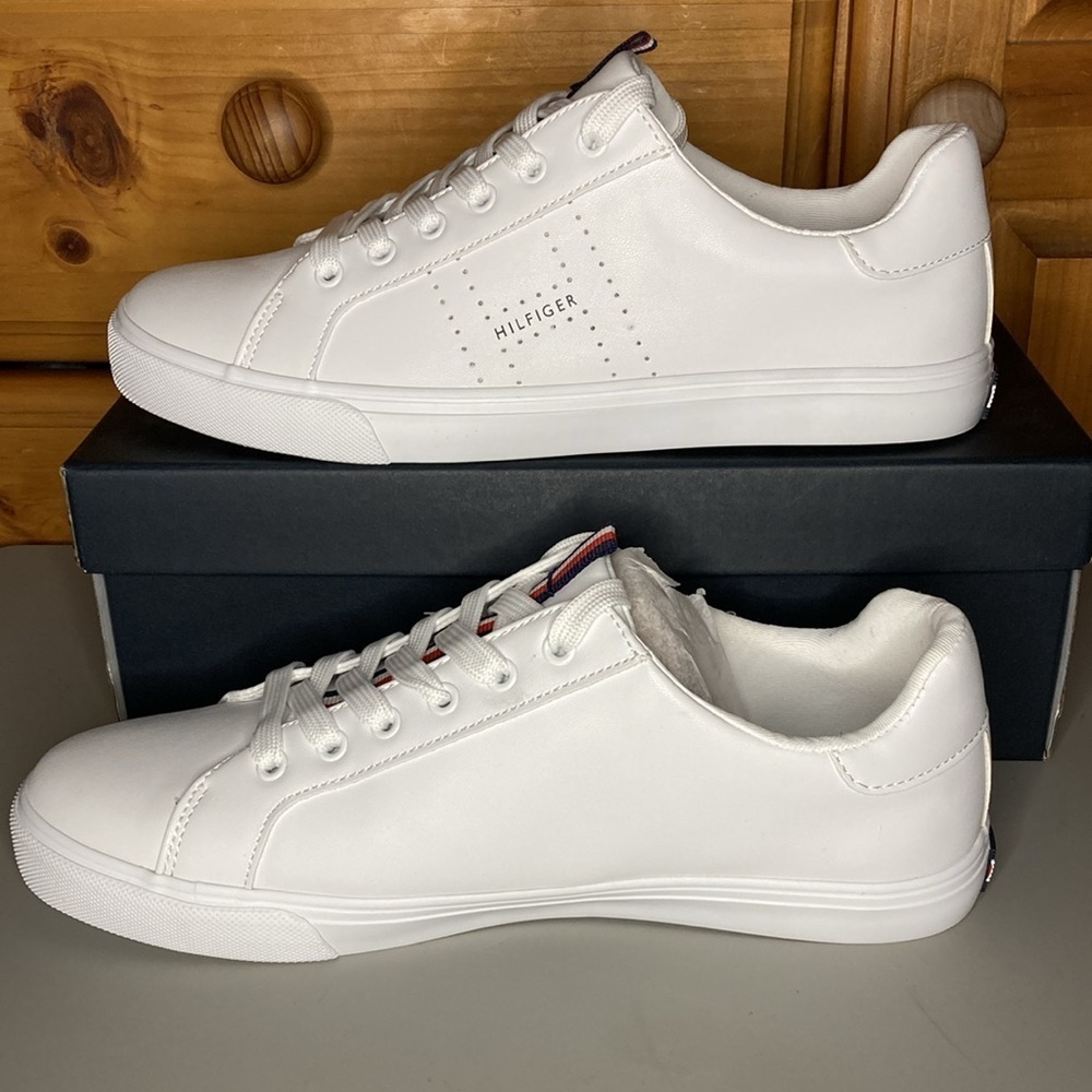 Tommy Hilfiger | NEW White Lamiss Icon Stripe Sneakers 9 - Picture 4 of 10